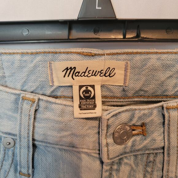 Madewell Light Wash High Rise Curvy Perfect Vintage Straight Leg Jeans Size 23 - Picture 3 of 11